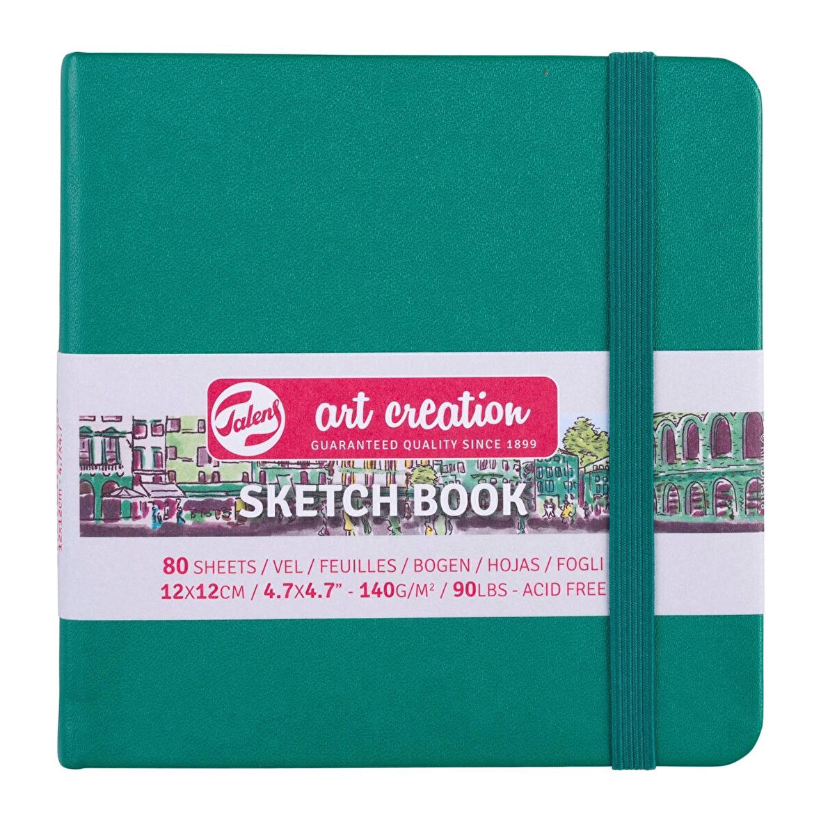 Supertrend Art Creation Sketchbook Sert Kapak Eskiz Çizim Defteri 140 gr. 12x12 cm. 80 yp. FOREST GREEN
