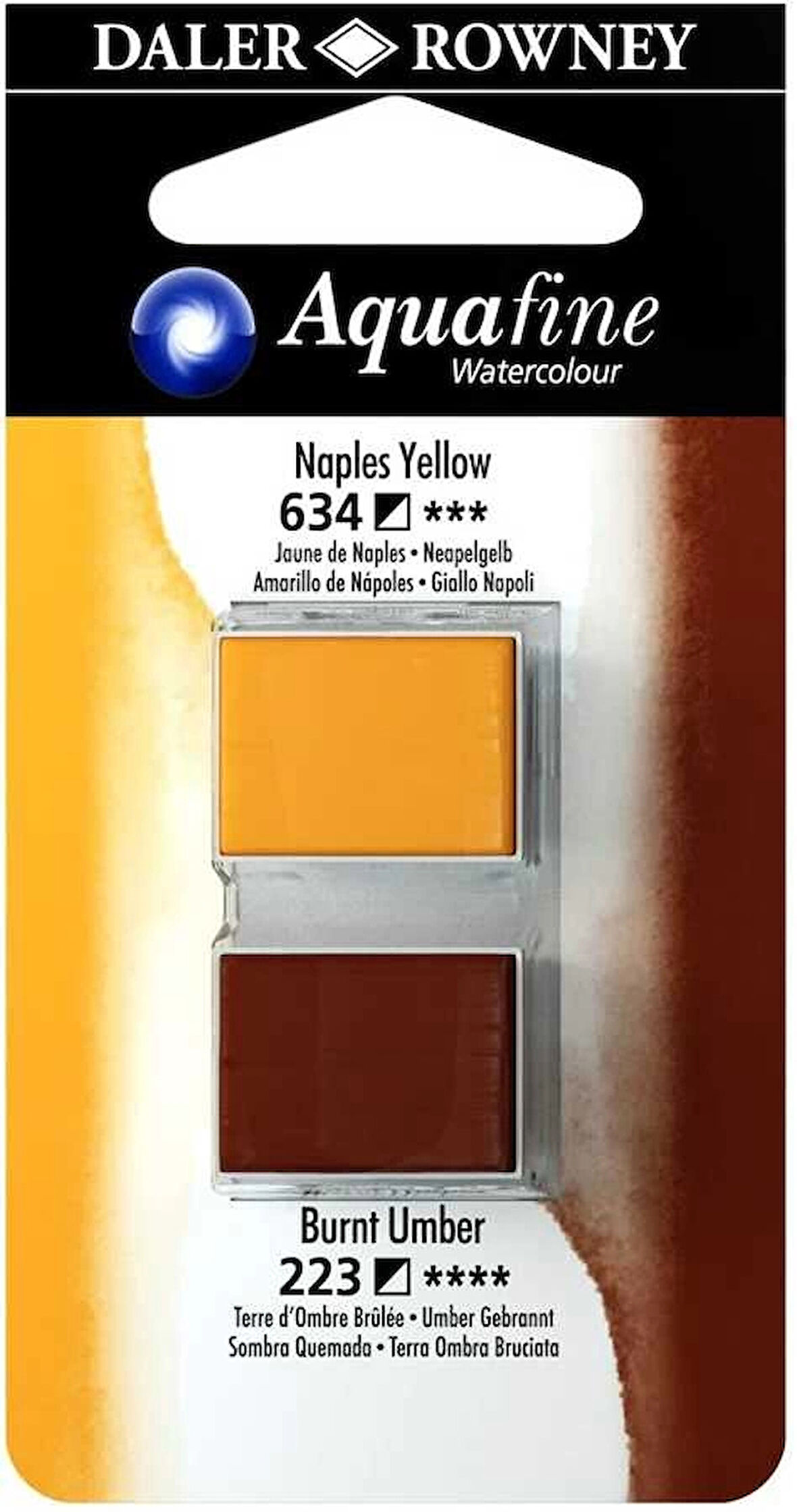 Supertrend Aquafine 1/2 Tablet Sulu Boya 2'li Set NAPLES YELLOW / BURNT UMBER