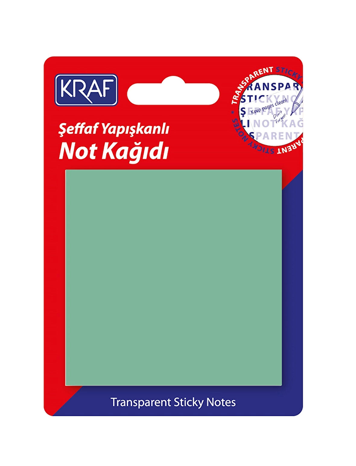 Supertrend Şeffaf Post-it Yapışkanlı Not Kağıdı 76x76 mm. 50 yaprak ŞEFFAF YEŞİL
