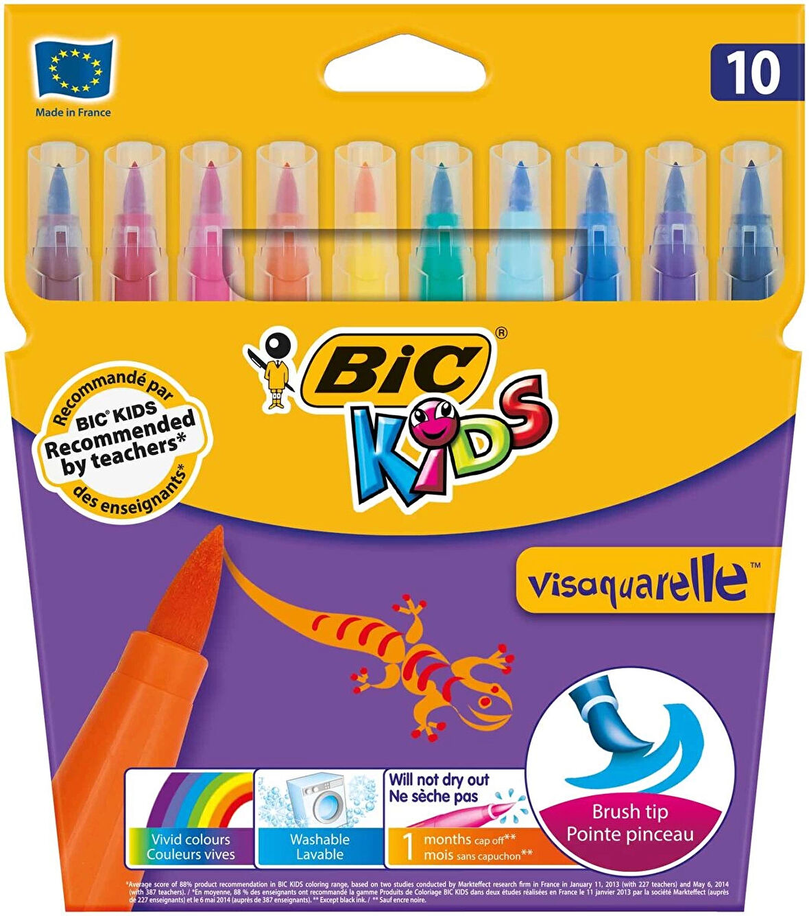 Supertrend Kids Visaquarelle Fırça Uçlu Keçeli Boya Kalemi 10 Renk