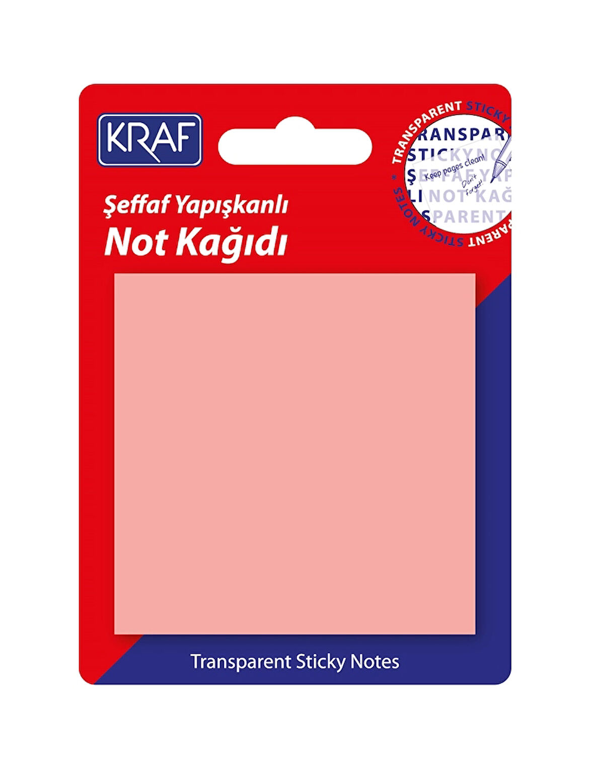Supertrend Şeffaf Post-it Yapışkanlı Not Kağıdı 76x76 mm. 50 yaprak ŞEFFAF PEMBE