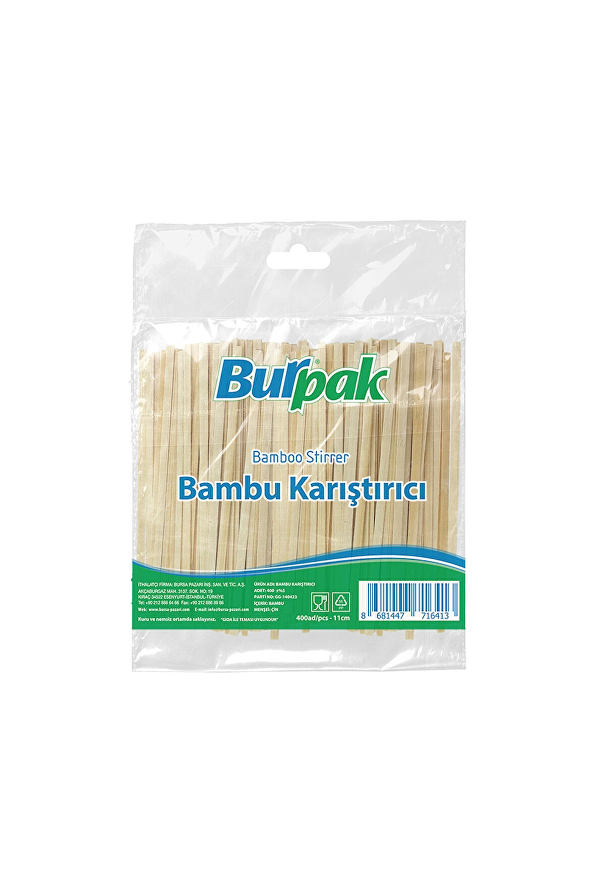 Supertrend Bambu Tahta Karıştırıcı 11cm Poşetli 400lü