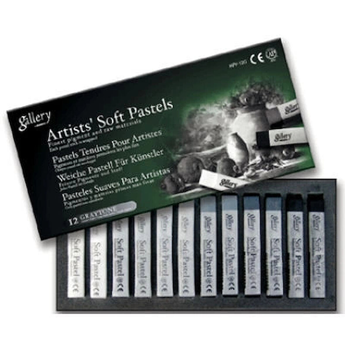 Supertrend Gallery Artists' Soft Toz Pastel Boya Seti Grey Tones 12 Renk Gri Tonlar