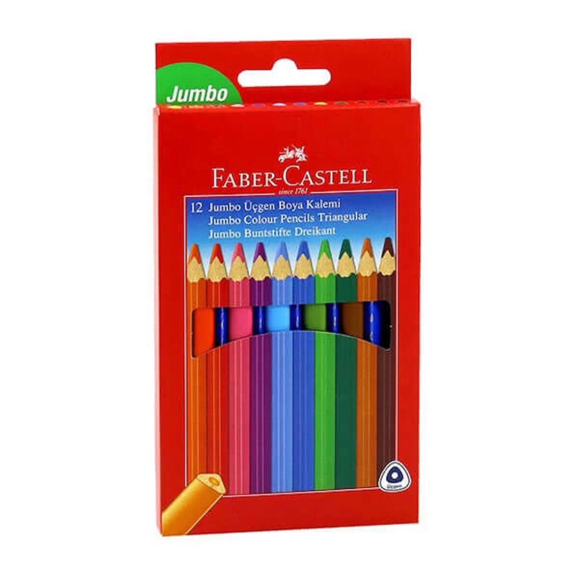 FC Jumbo Üçgen Kuru Boya 12 Renk Karton Kutu (5171116615)