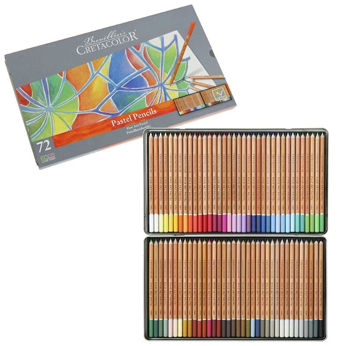 Supertrend Fine Art Pastel Boya Kalemi Seti 72 Renk Metal Kutu