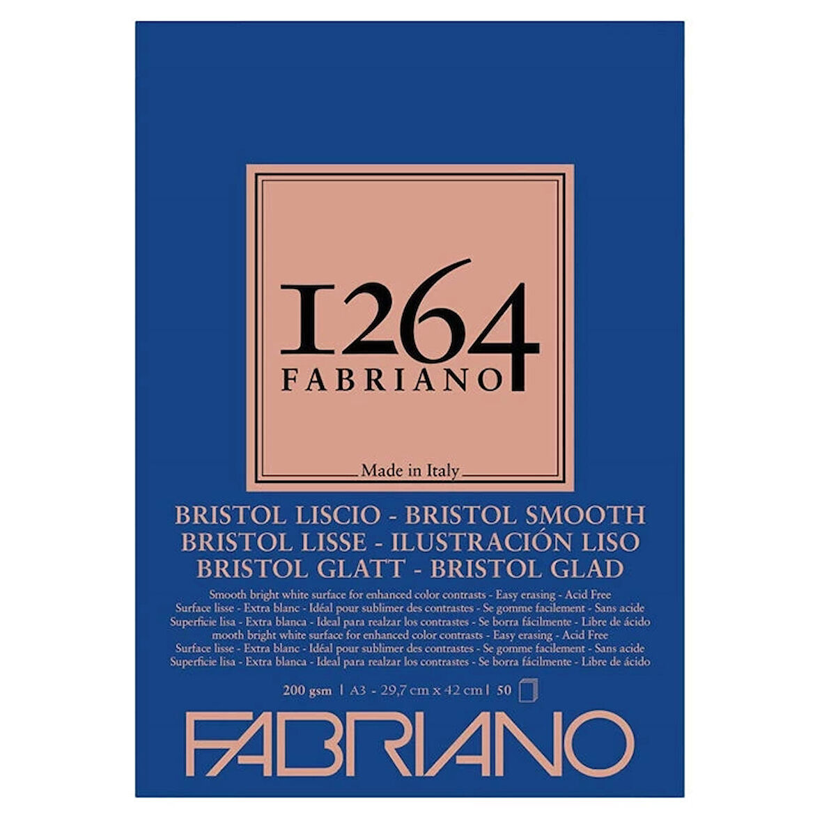 Supertrend 1264 Bristol Smooth Çok Amaçlı Pürüzsüz Bristol Marker Çizim Defteri Blok 200 gr. A3 50 yaprak