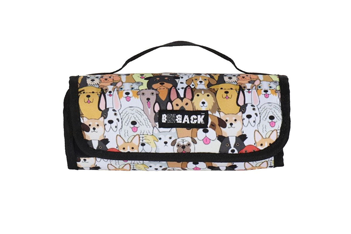 Bback 4 Bölümlü Kalem Çantası / Kalemlik / Kalem Kutusu Sevimli Köpekler