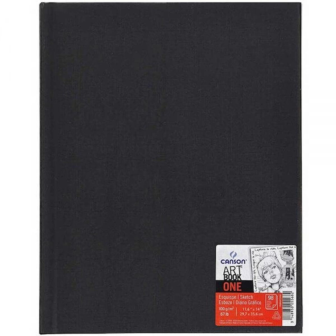 Supertrend One Art Book Sert Kapak Eskiz Çizim Defteri 100 gr. 27.9x35.6 cm. 98 Sayfa