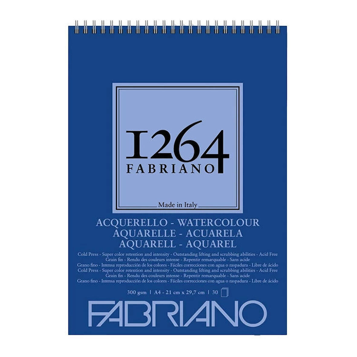 Supertrend 1264 Watercolour Pad Üstten Spiralli Sulu Boya Defteri 300 gr. A4 30 yaprak