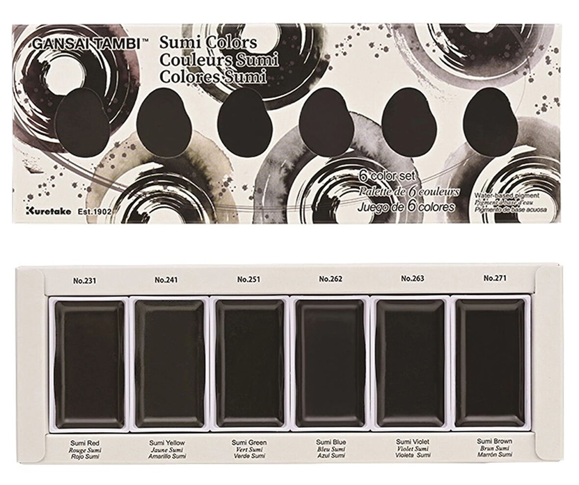 Supertrend Gansai Tambi Tablet Sulu Boya Seti Sumi Colors 6 Renk