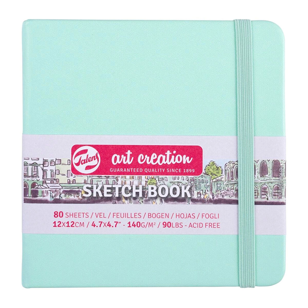 Supertrend Art Creation Sketchbook Sert Kapak Eskiz Çizim Defteri 140 gr. 12x12 cm. 80 yp. PASTEL MİNT YEŞİLİ