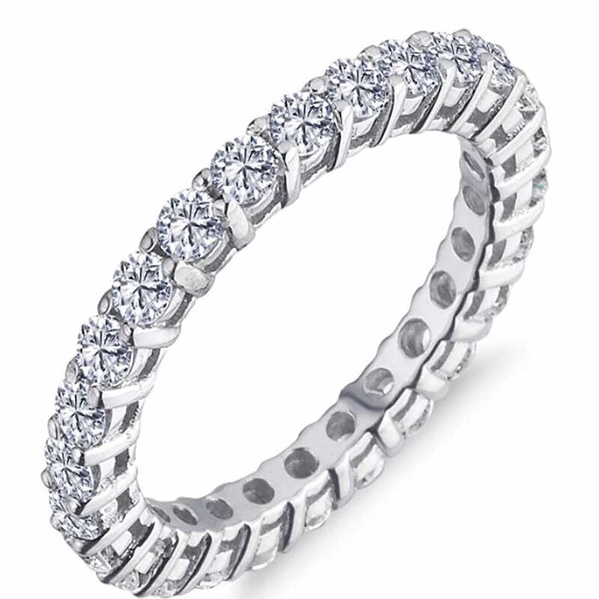 Supertrend Gümüş Pırlanta Model Tam Tur Yüzük