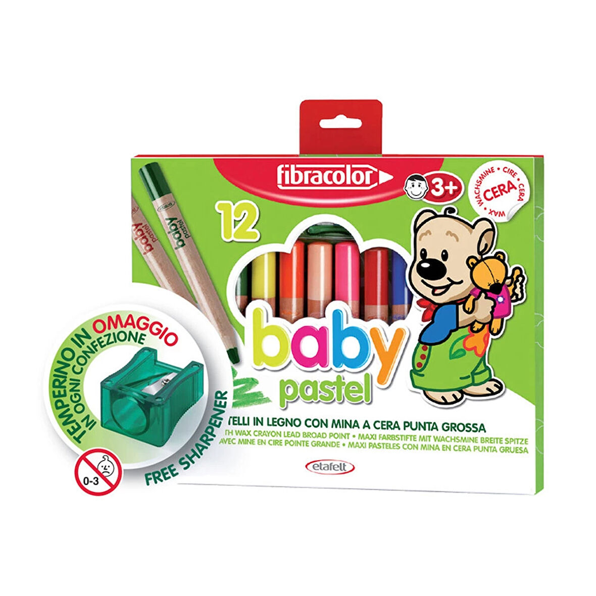 Supertrend Baby Pastel 1+ Yaş Bebekler İçin Kalın Pastel Kalem 12 Renk