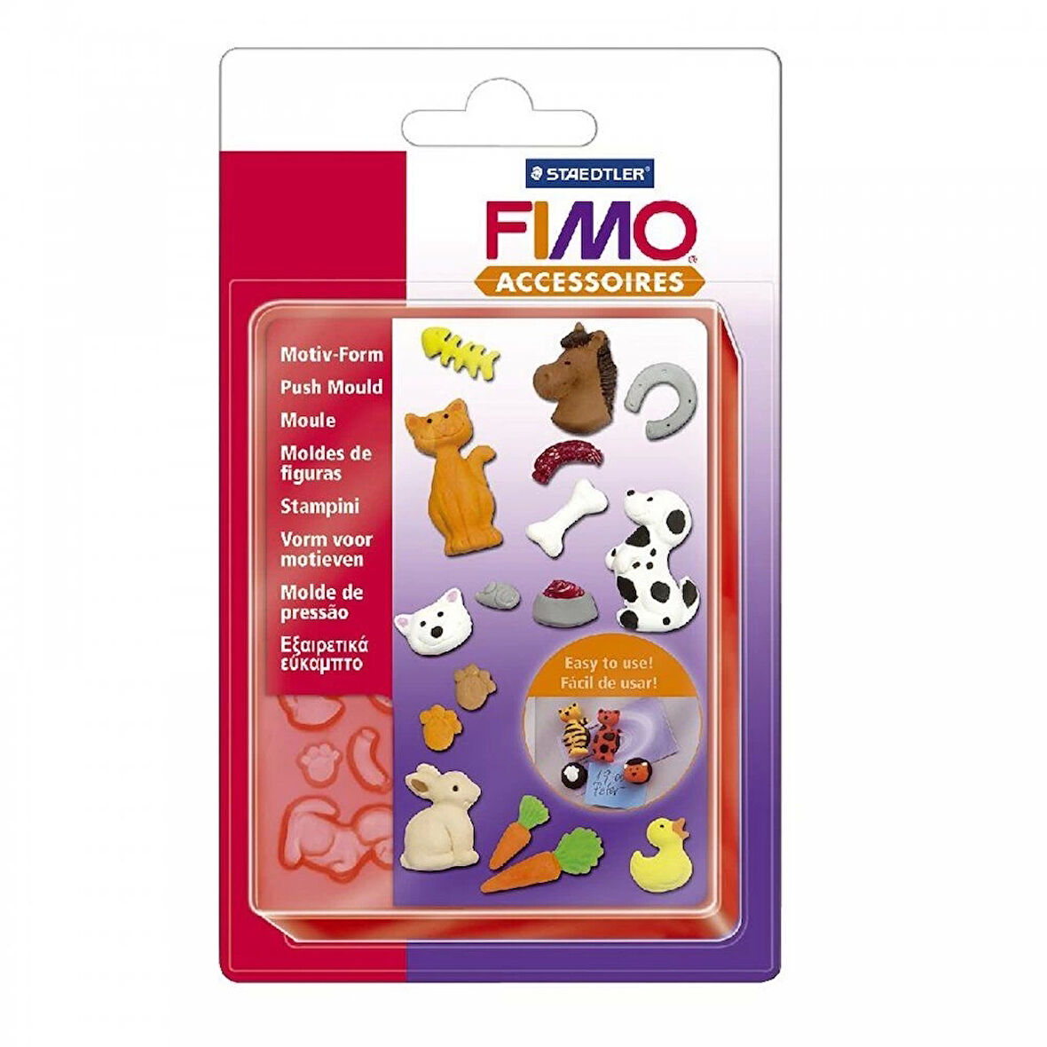 Supertrend Fimo Push Mould Esnek Silikon Polimer Kil Kalıbı EVCİL HAYVANLAR