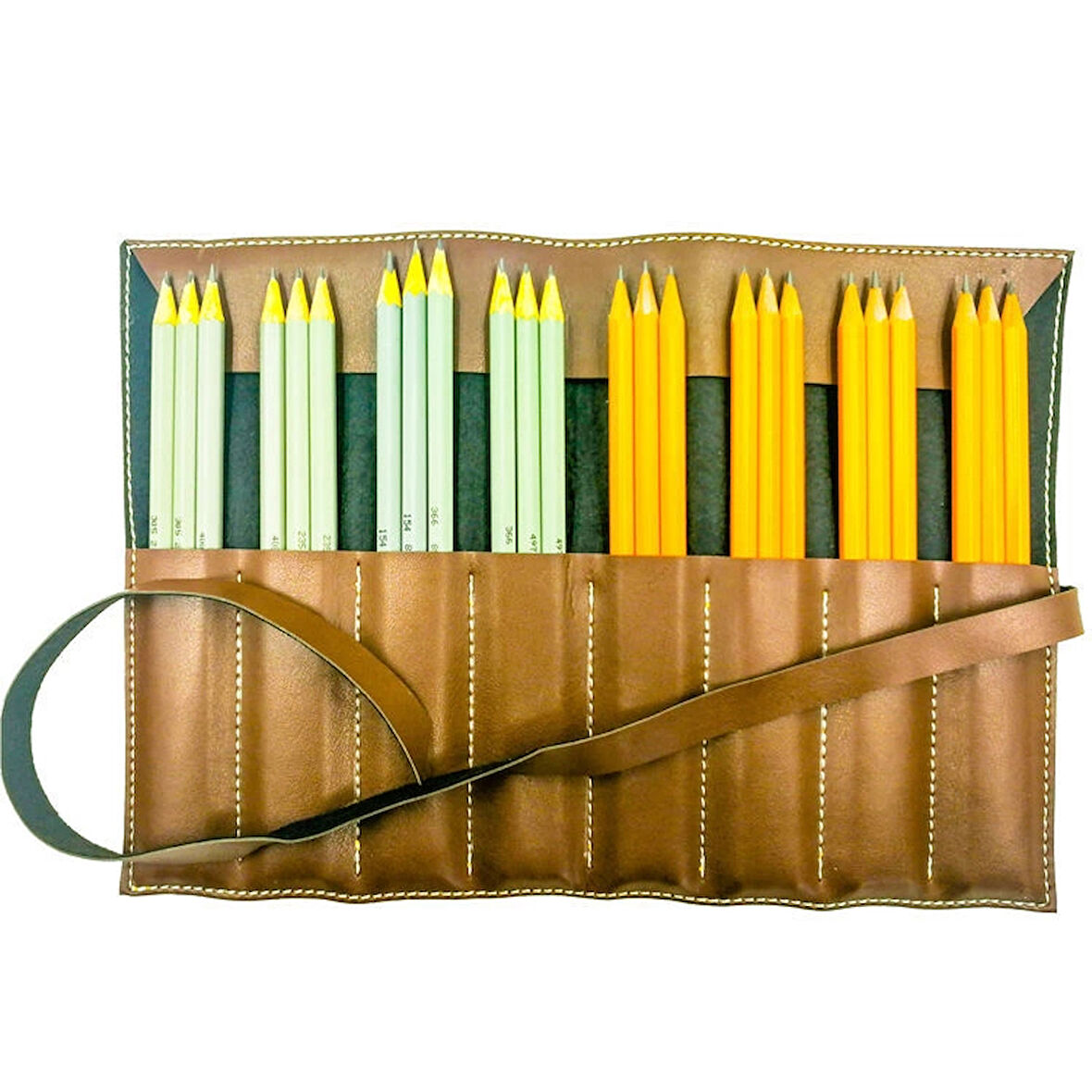 Supertrend Eskiz Dereceli Kalem Karakalem Eskiz Çizim Seti 24'lü Deri Çantalı