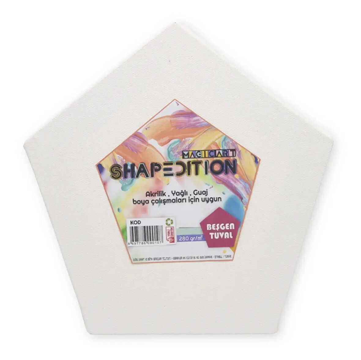 Supertrend Shapedition Beşgen Tuval 20 cm.