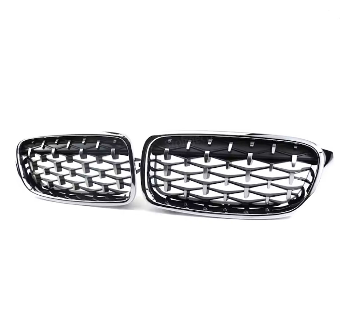 Bmw 3 Serisi F30 F31 F35 Uyumlu Diamond Ön Panjur Izgara Böbrek Piano Black ve  Krom 2012-2019