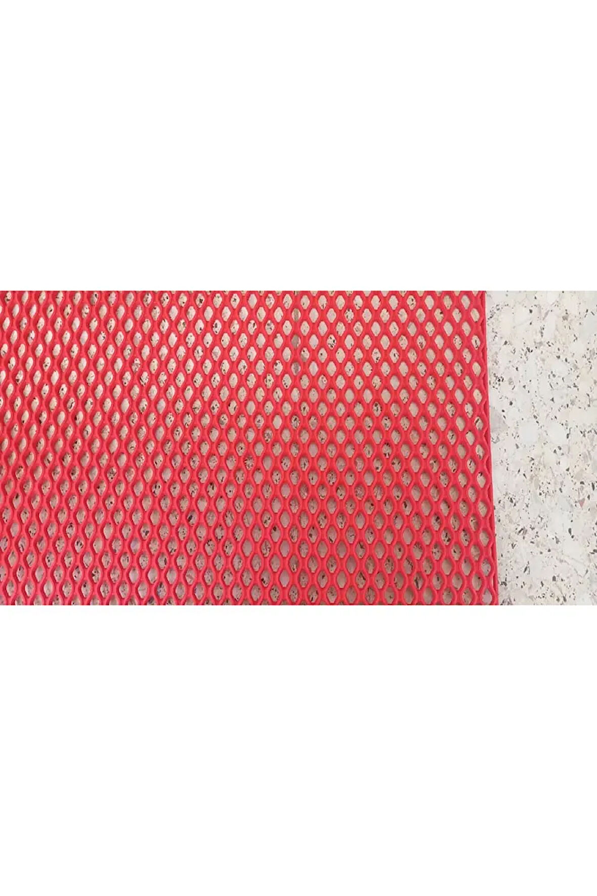 PVC PASPAS 120 X 50 CM KIRMIZI BANYO KAYMAZ YER ZEMİN MATI S-MAT ZİNCİR DESEN