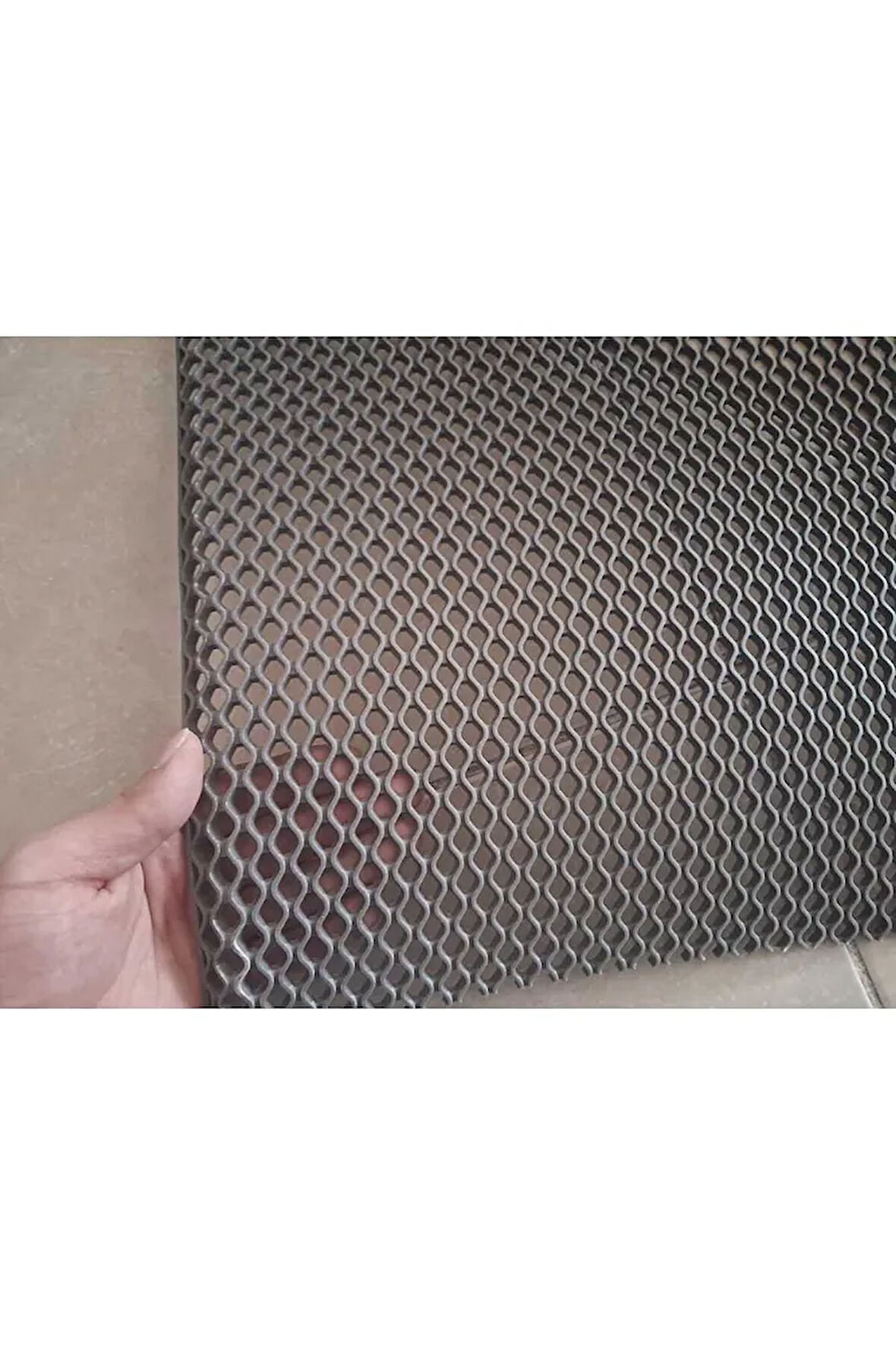 PVC PASPAS 90 X 700 CM GRİ BANYO KAYMAZ YER ZEMİN MATI  S-MAT ZİNCİR DESEN