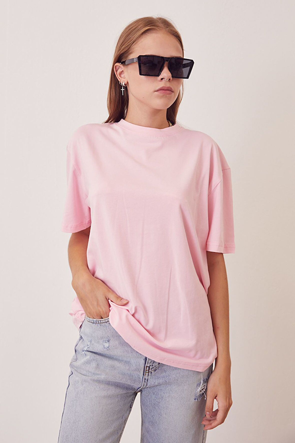 Basic T-shirt-Pembe