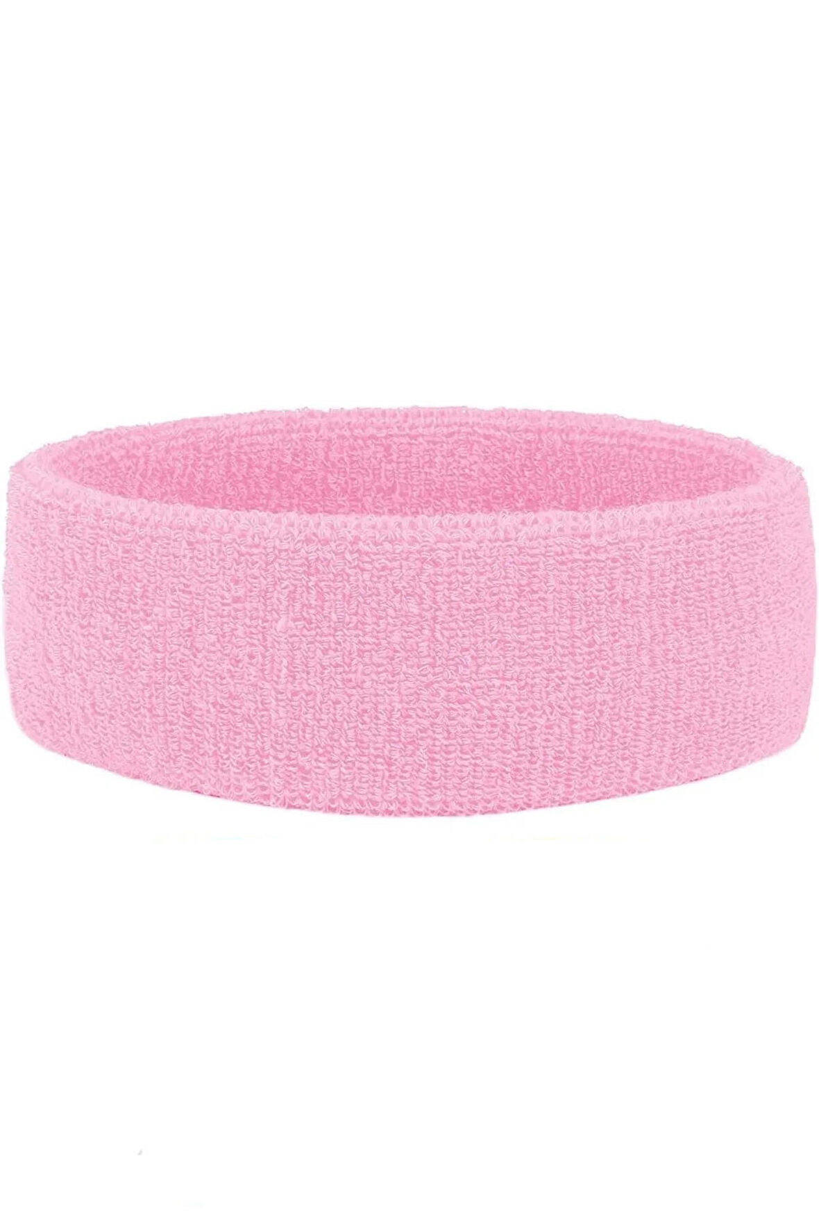 Sports Headband Sweatband - Sporcu Saç Bandı Havlu Kafabandı Pamuklu İplik Bandana Fuşya