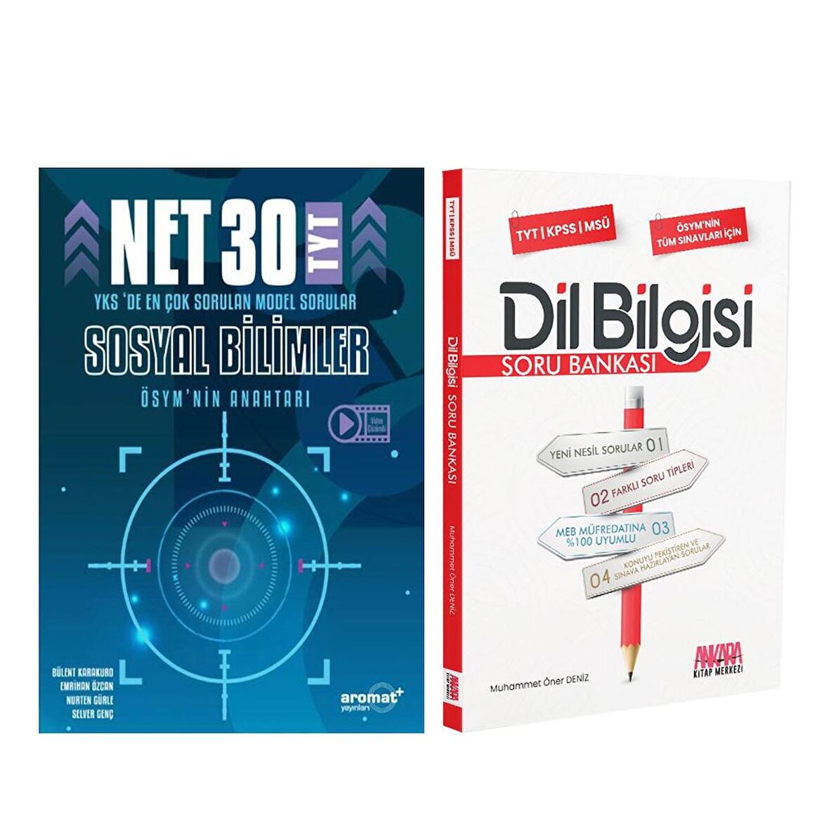 Aromat TYT Sosyal Bilimler 30 Net Model Sorular ve AKM Dil Bilgisi Soru Bankası Seti 2 Kitap