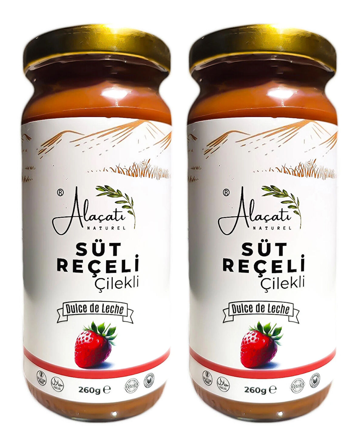 Çilekli Doğal Süt Reçeli 260g x2 Adet