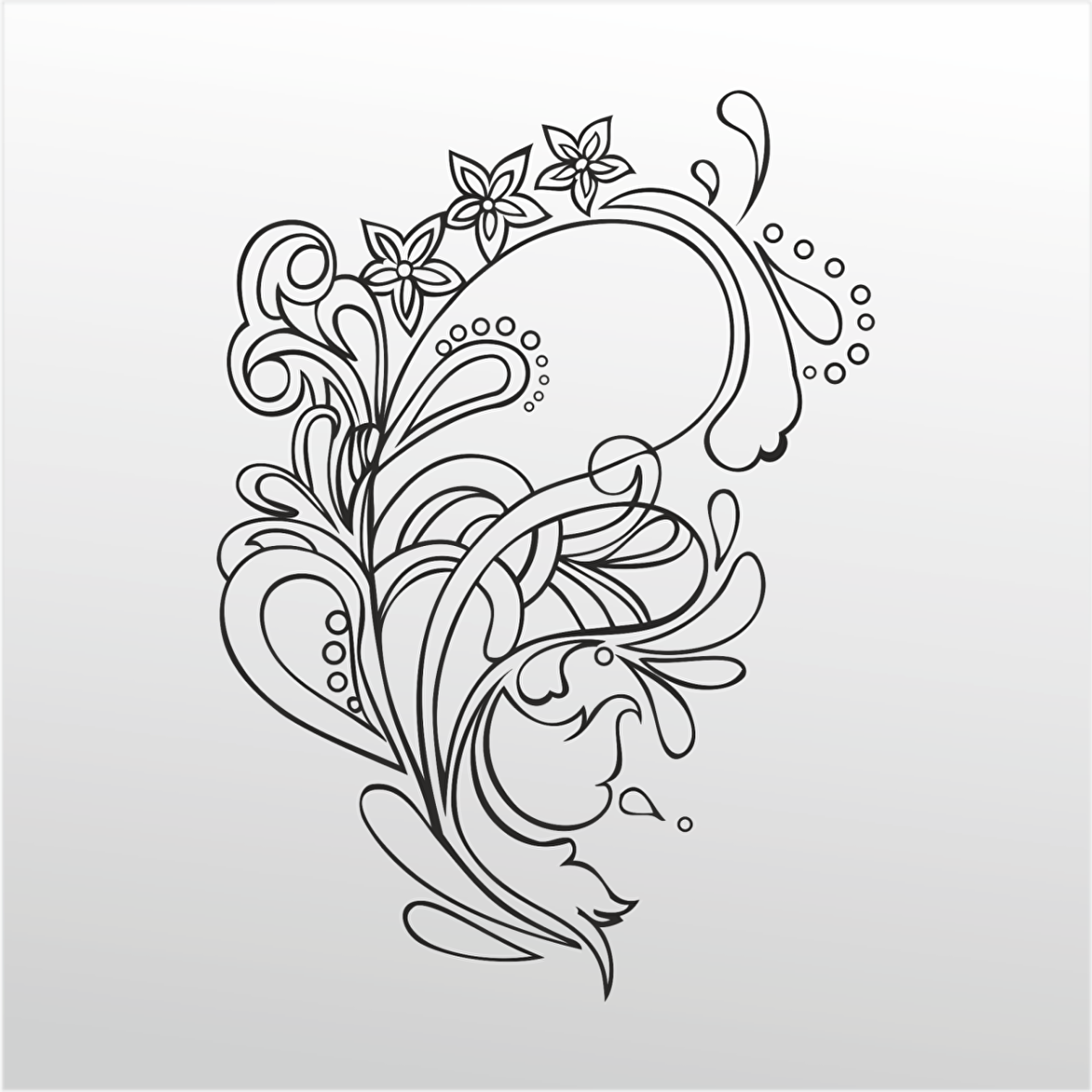 Folyo Sticker Çiçek Deseni