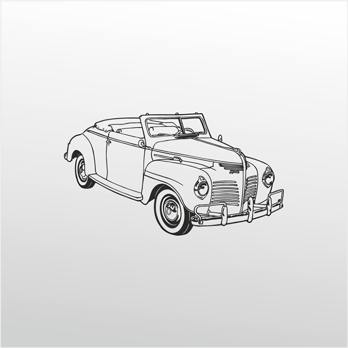 Folyo Sticker Klasik Araba