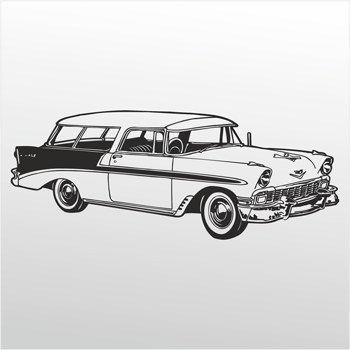 Folyo Sticker Klasik Araba