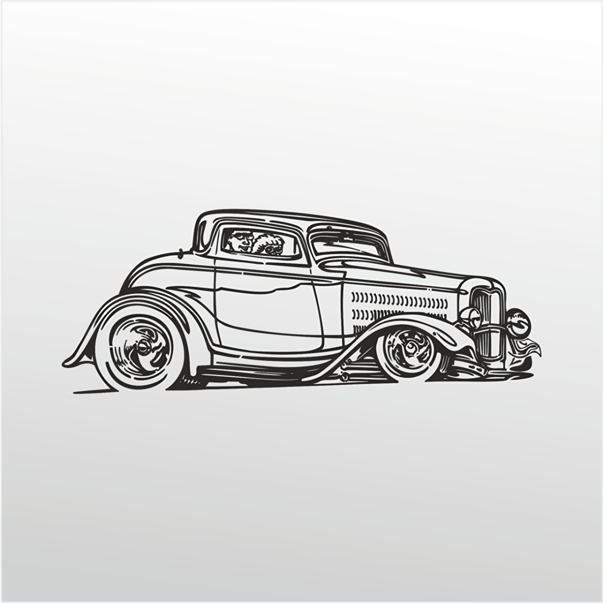 Folyo Sticker Klasik Araba