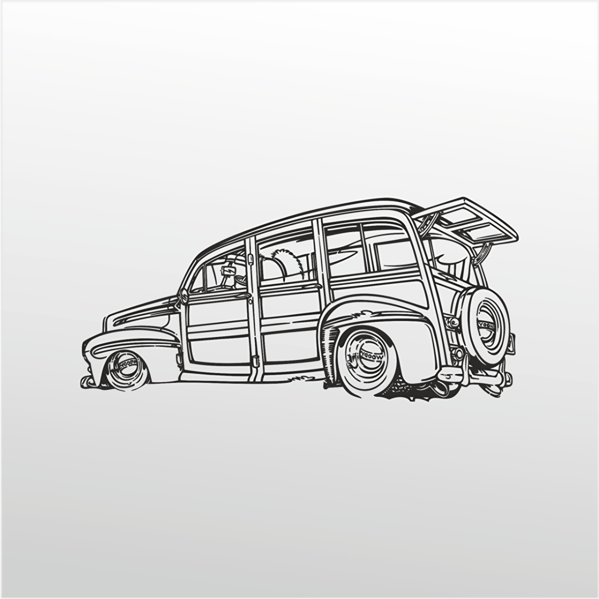 Folyo Sticker Klasik Araba