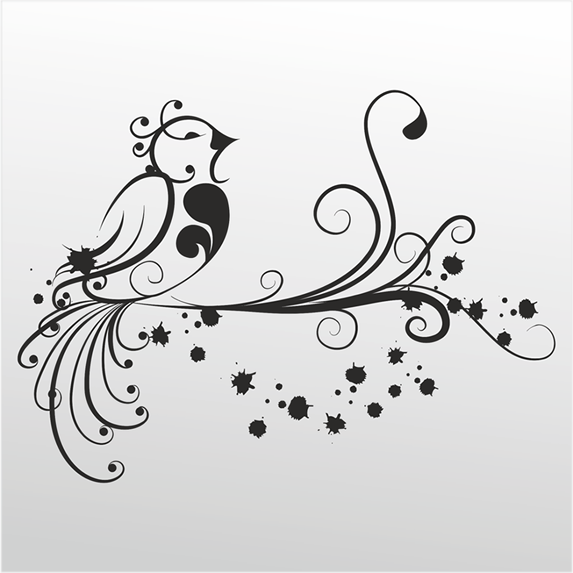 Folyo Sticker Kuş Deseni