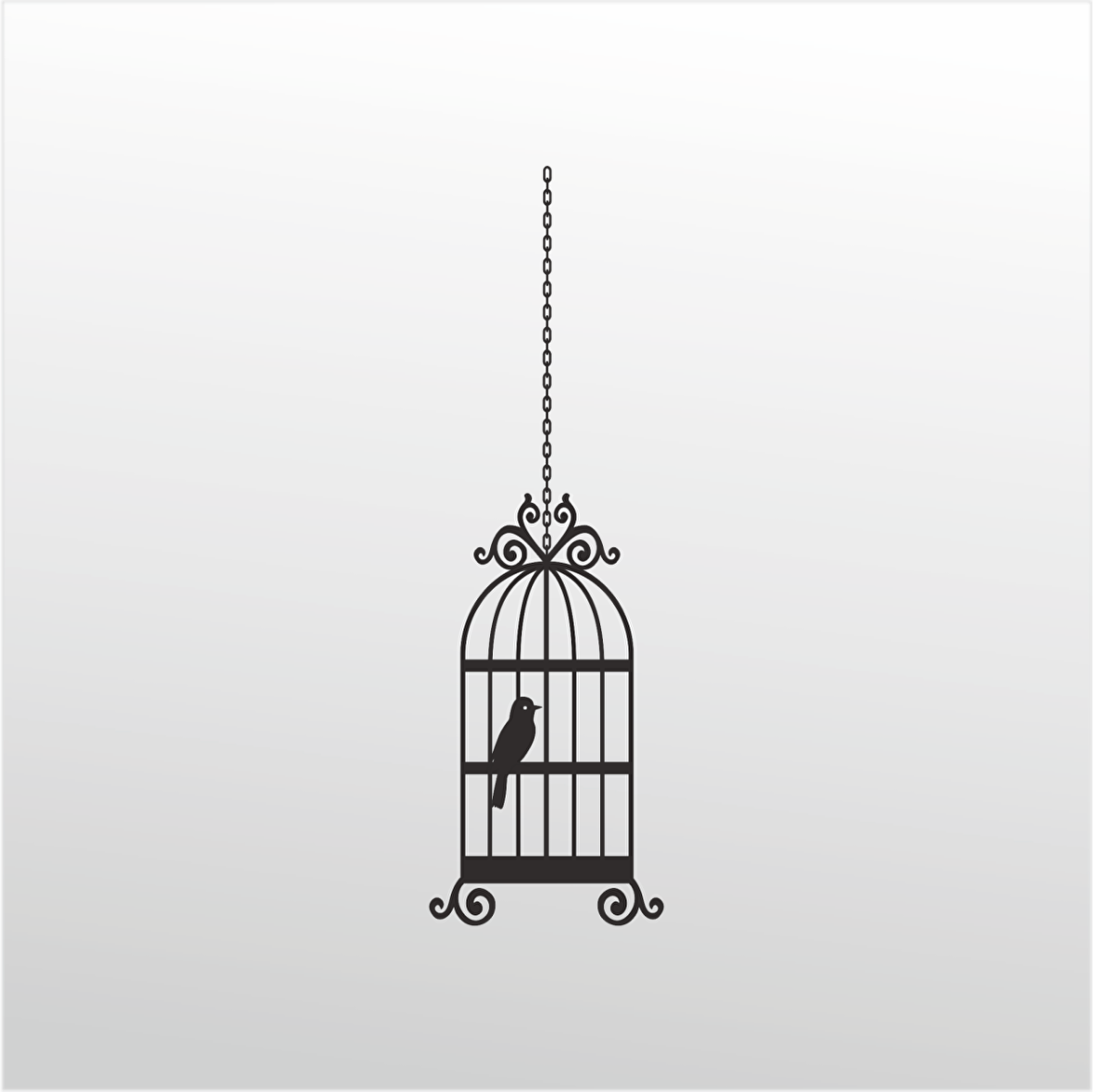 Folyo Sticker Kuş Kafesi
