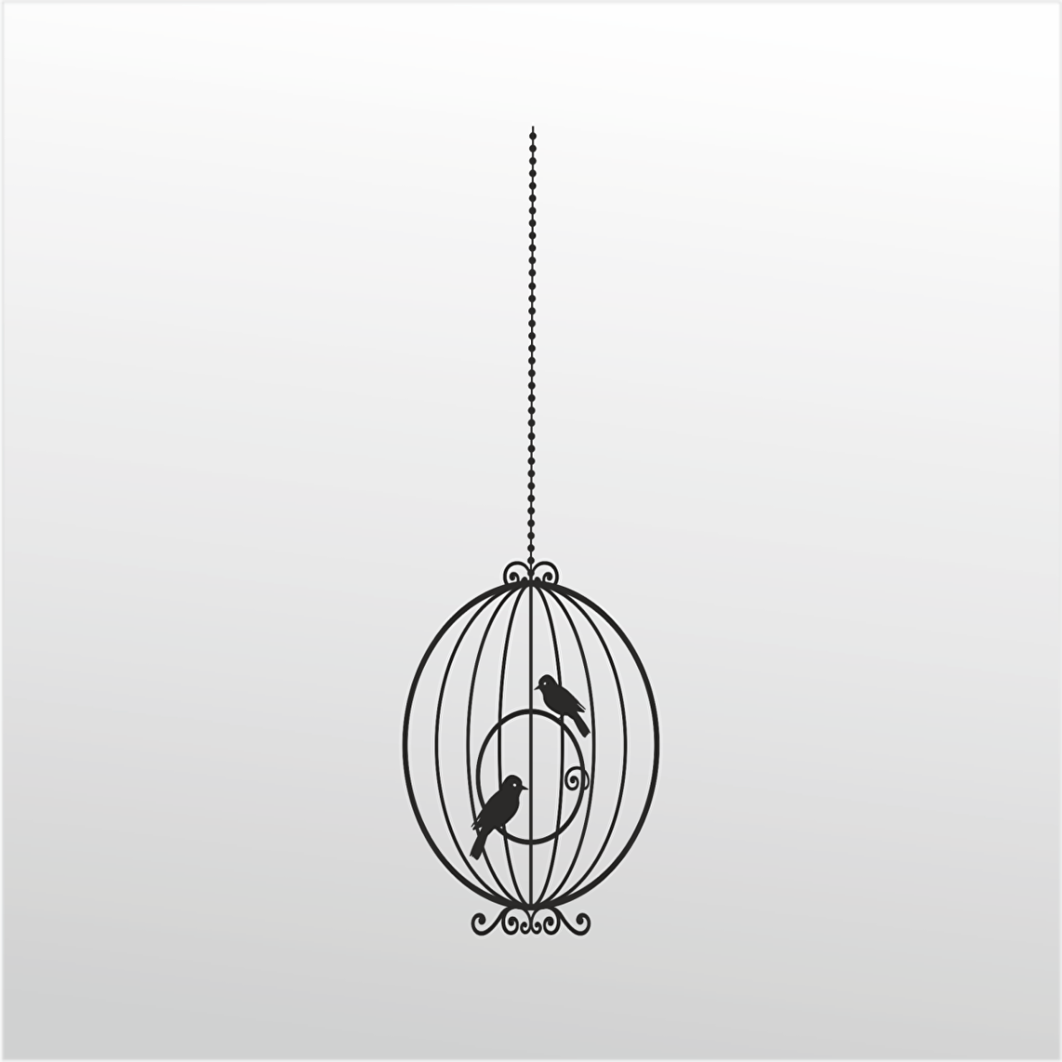 Folyo Sticker Kuş Kafesi