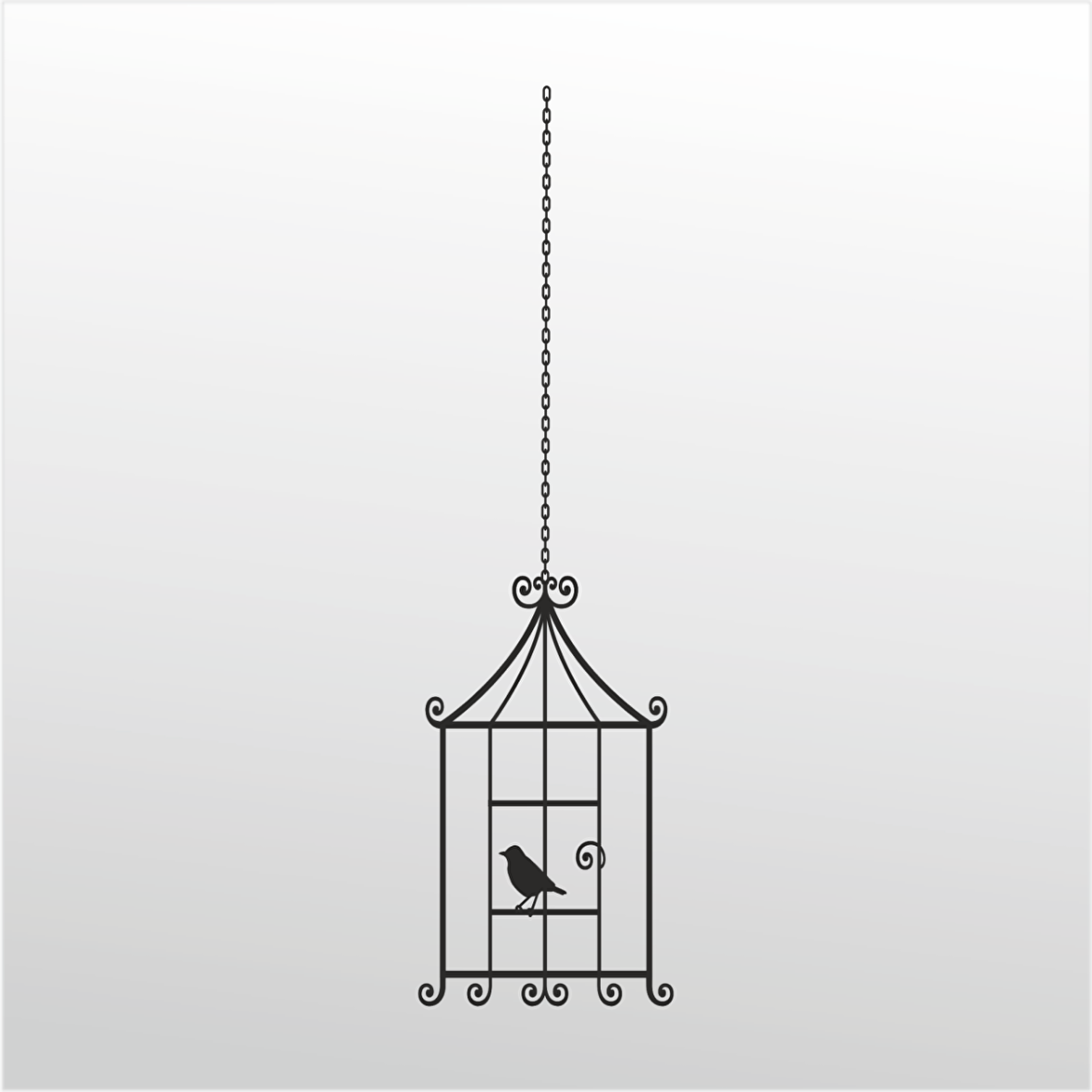 Folyo Sticker Kuş Kafesi