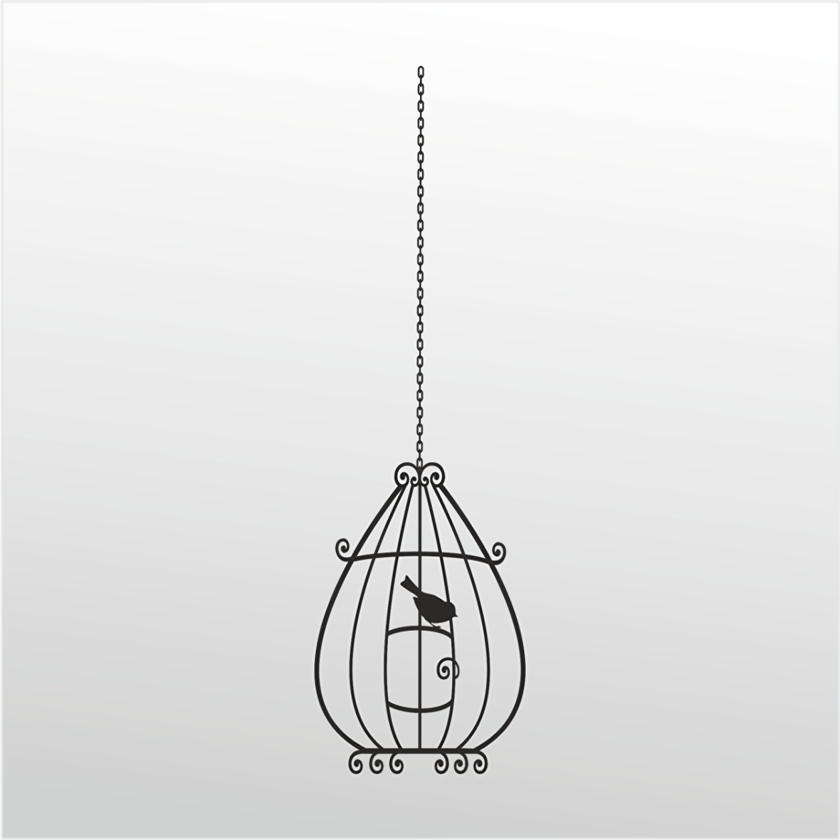 Folyo Sticker Kuş Kafesi