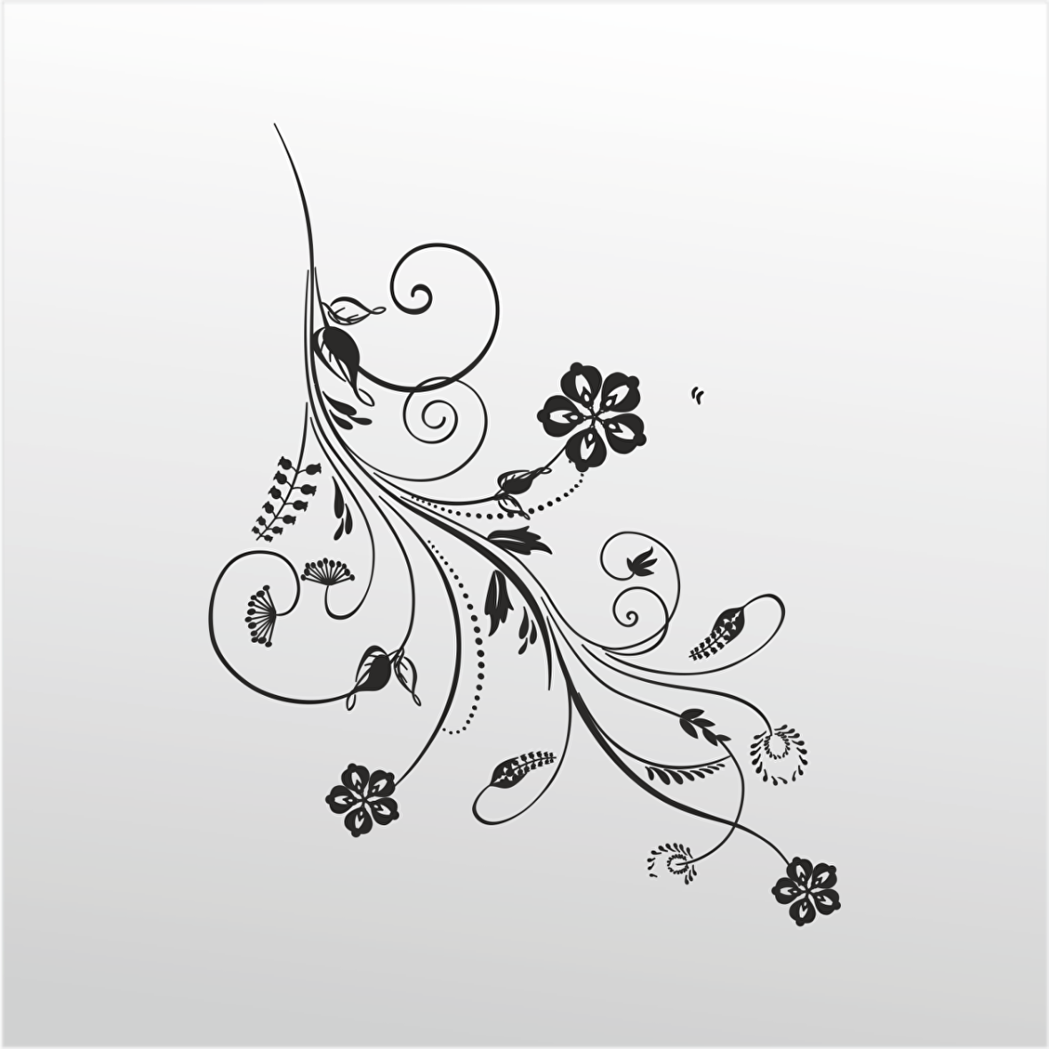 Folyo Sticker  Çiçek Deseni