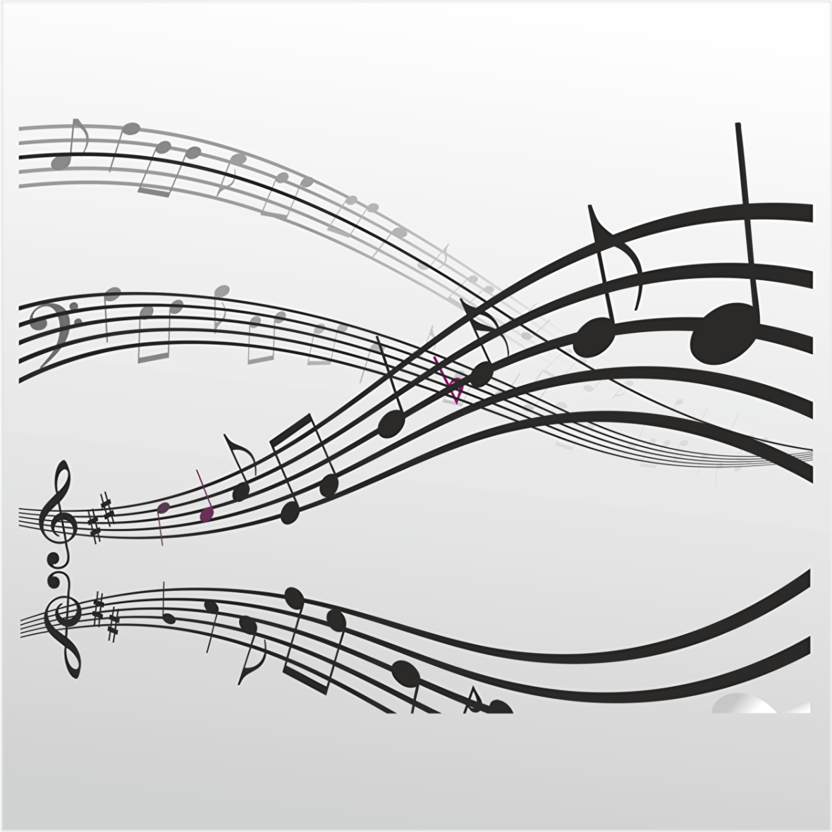 Folyo Sticker Müzik Notaları