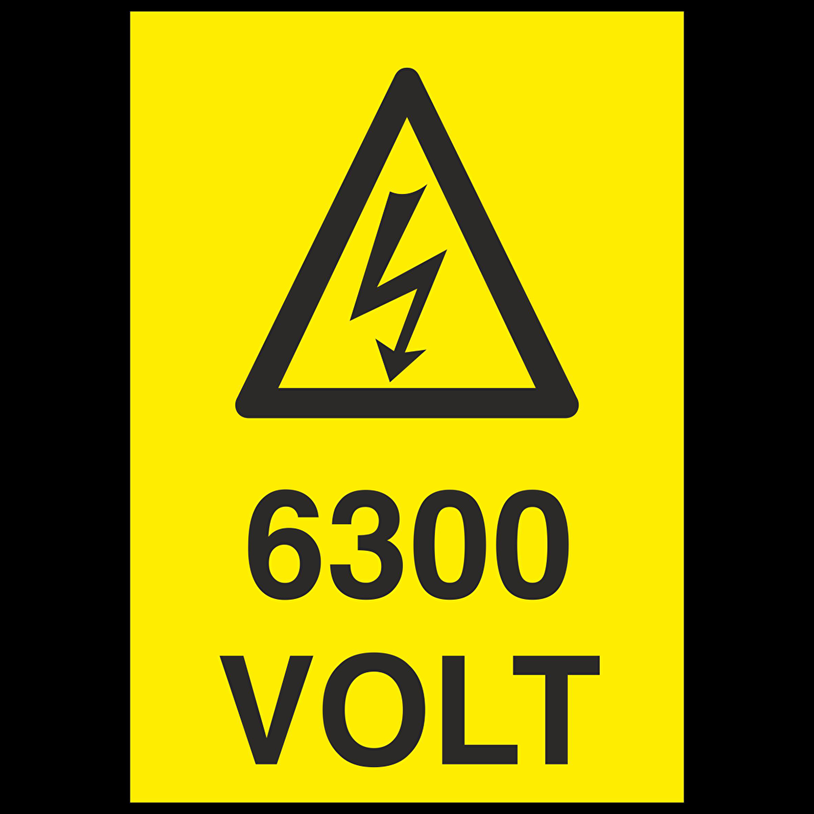 6300 Volt Uyarı Levhası