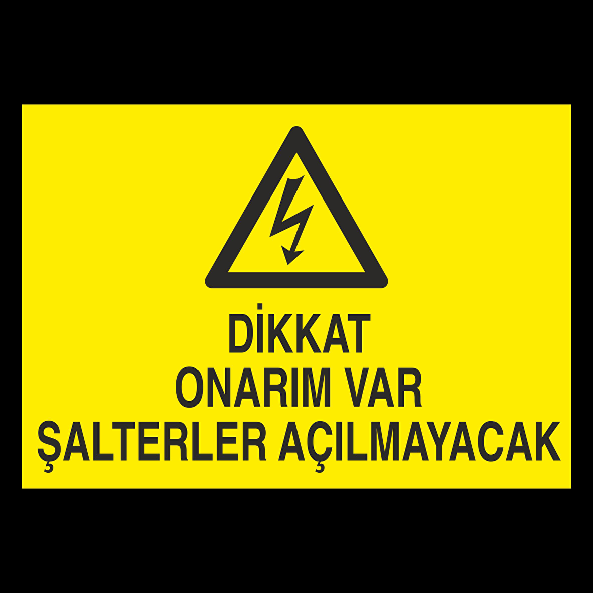 Dikkat Onarım Var Uyarı Levhası