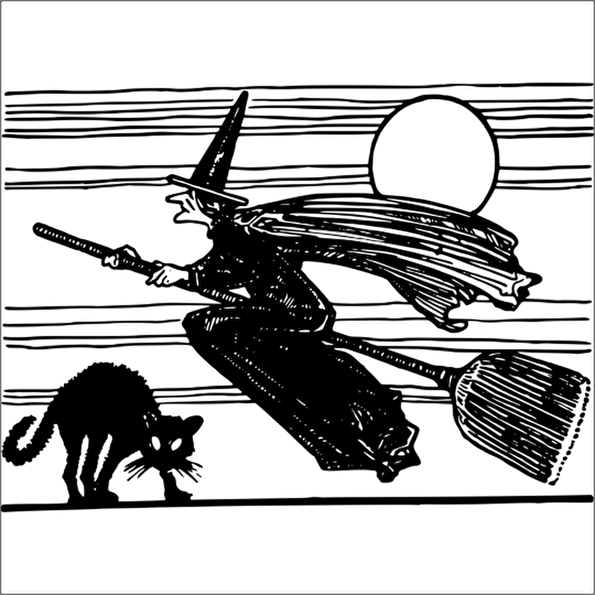 SÜPÜRGELİ CADI FOLYO STİCKER