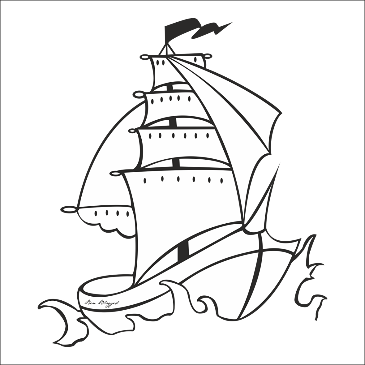 YELKENLİ TEKNE FOLYO STİCKER