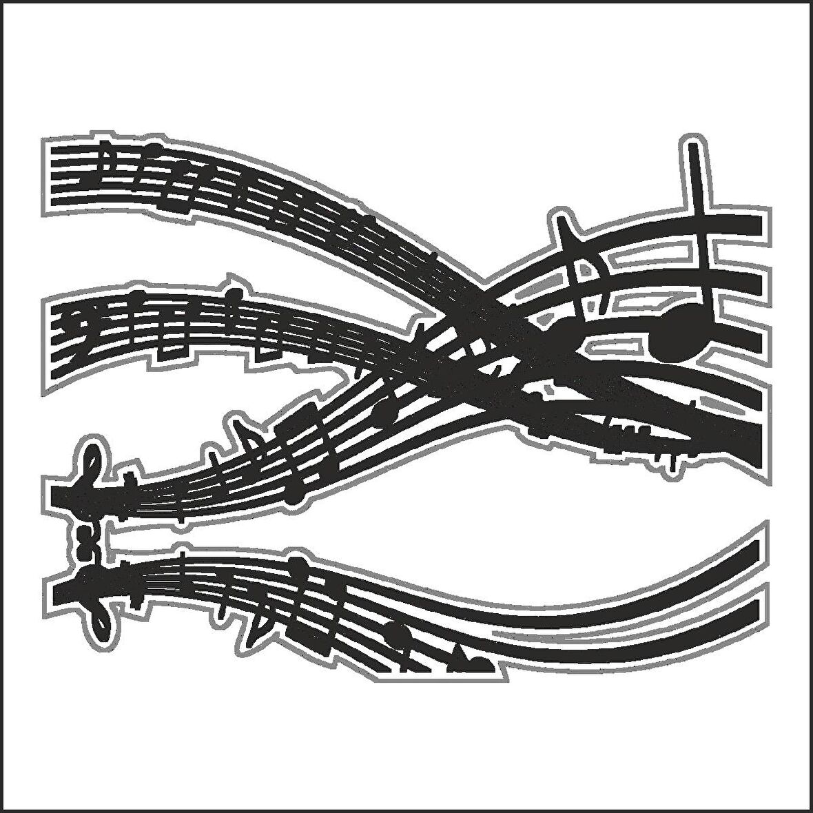 MÜZİK NOTASI FOLYO STİCKER