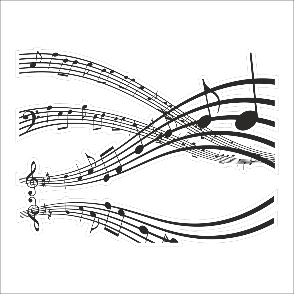 MÜZİK NOTASI FOLYO STİCKER