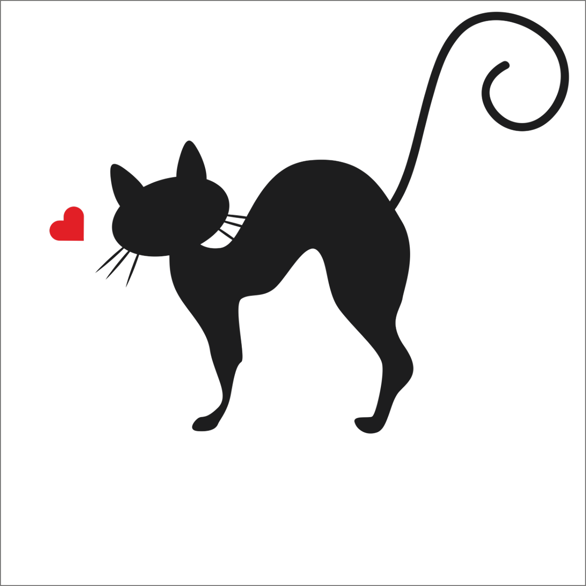 KALPLİ KEDİ FOLYO STİCKER