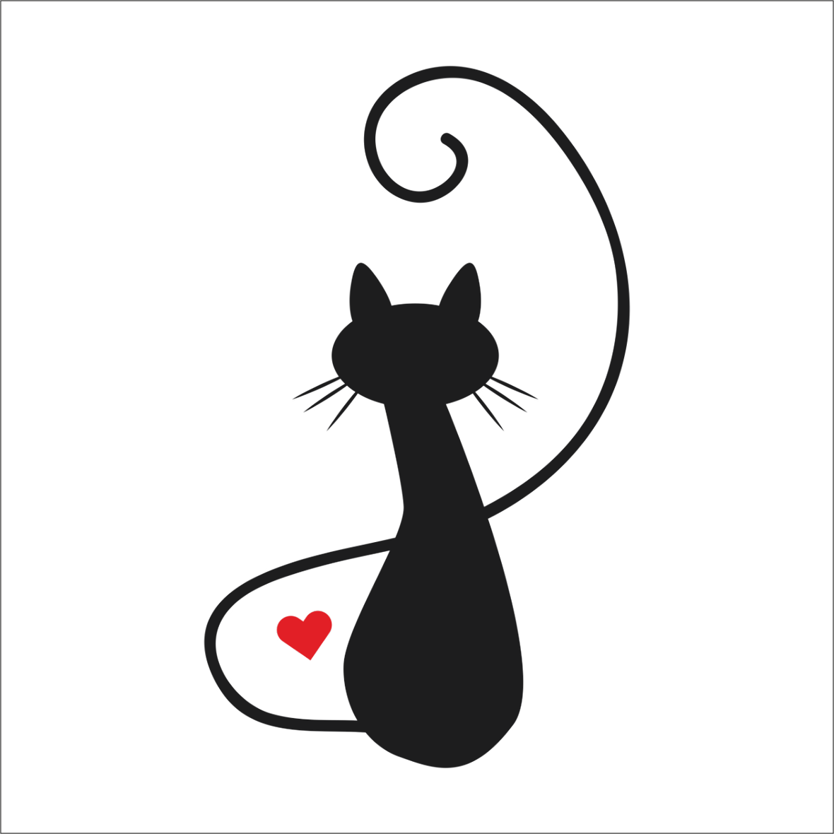 KALPLİ KEDİ FOLYO STİCKER