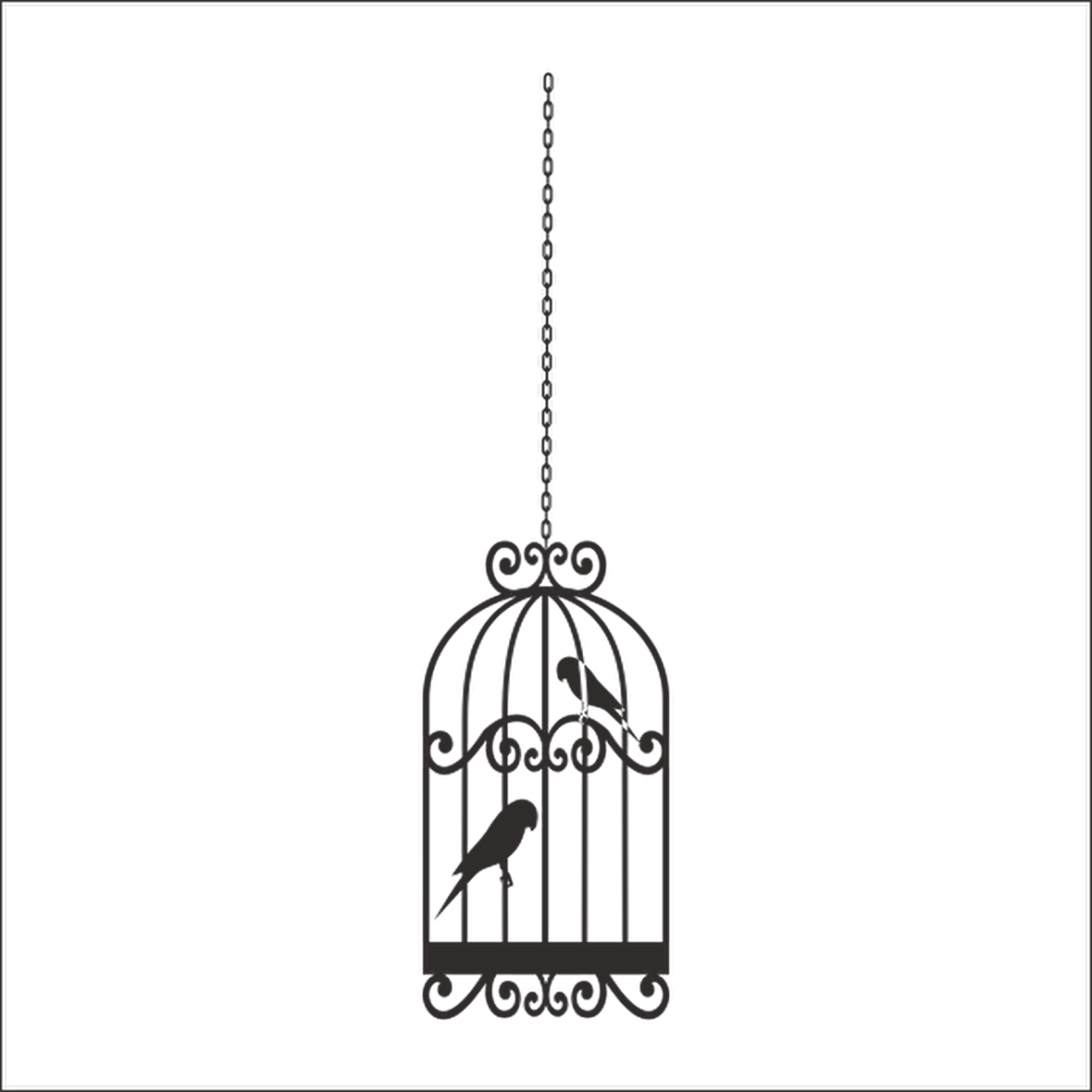 KUŞ KAFESİ   FOLYO STİCKER