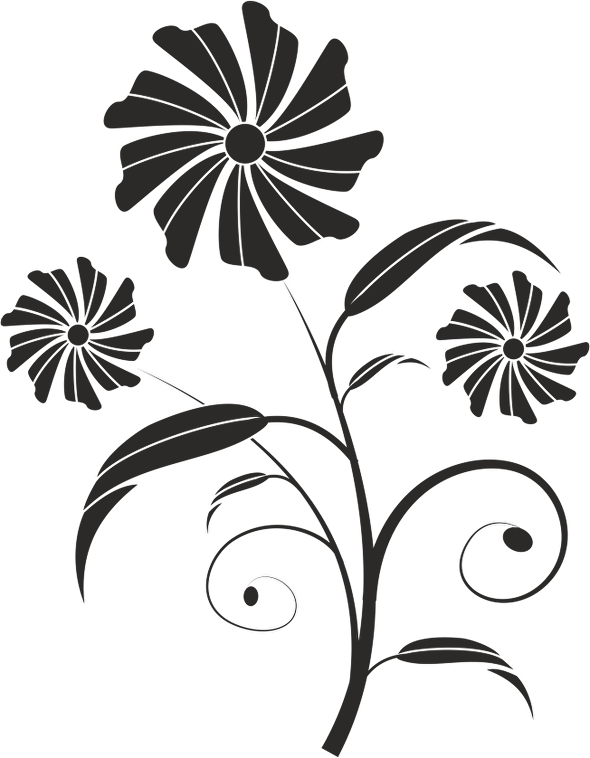 ÇİÇEK DESENİ FOLYO STİCKER