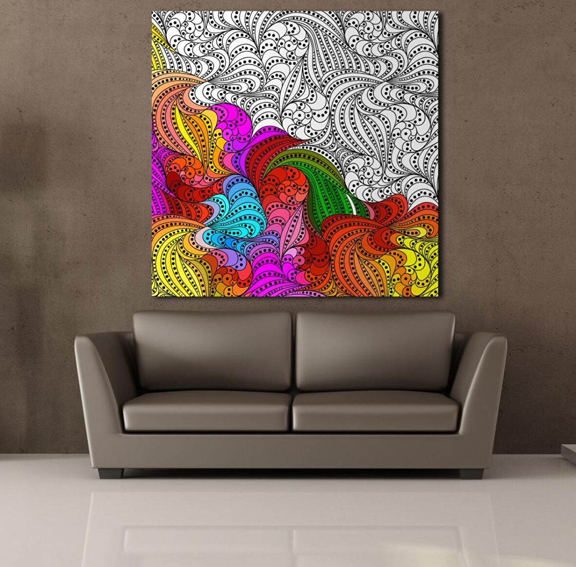 RENGARENK TEMALI KANVAS TABLO